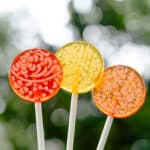 3 X ONE OF EACH LOLLIPOPS WITH A VANILLA GLAZE