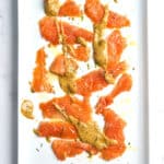 TROUT GRAVLAX WITH MUSTARD MAPLE SAUCE