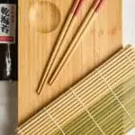 BAMBOO SUSHI PLATE + CHOPSTICKS